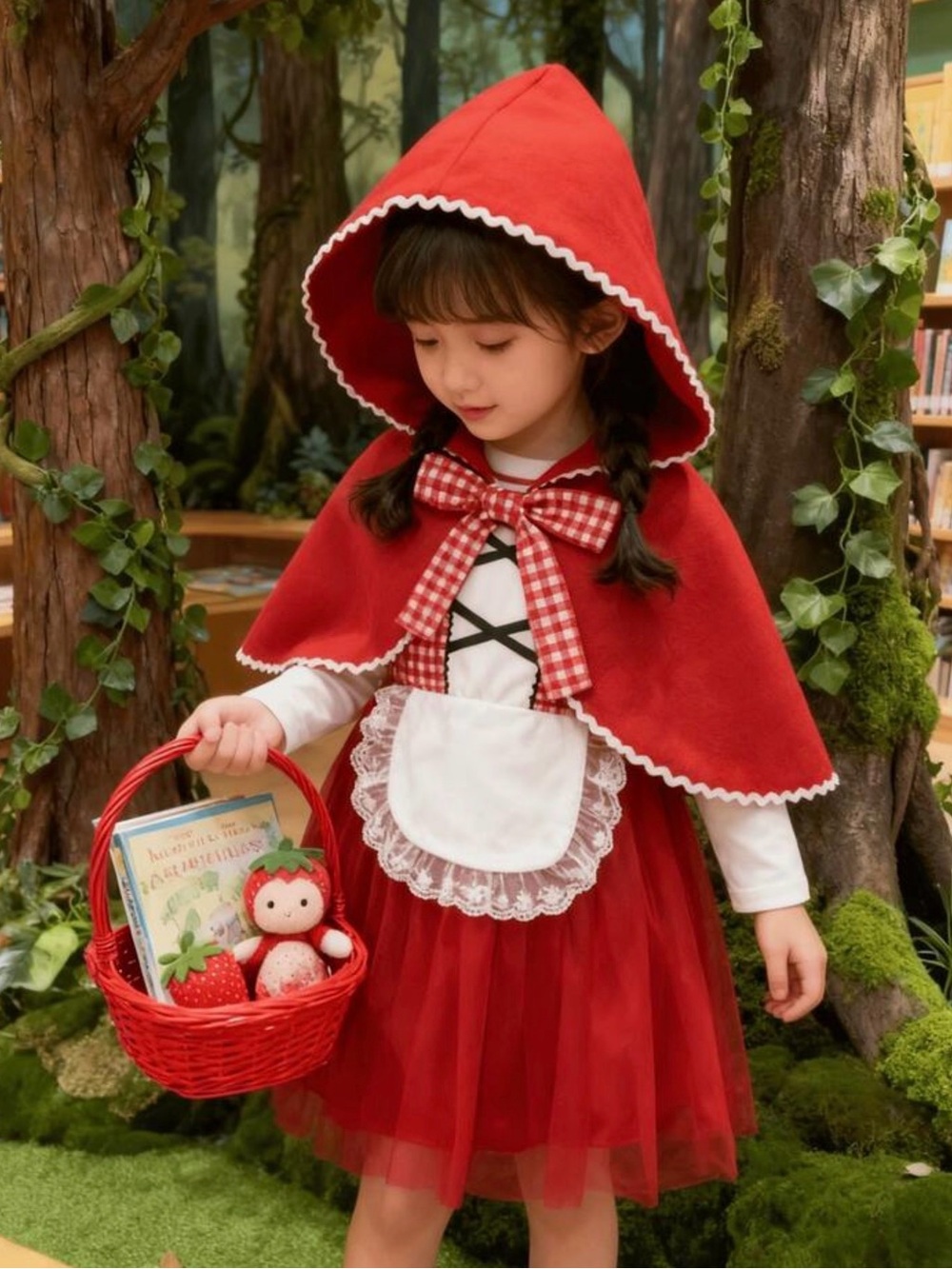 Classic Little Red Riding Hood Kids Costume - Red
